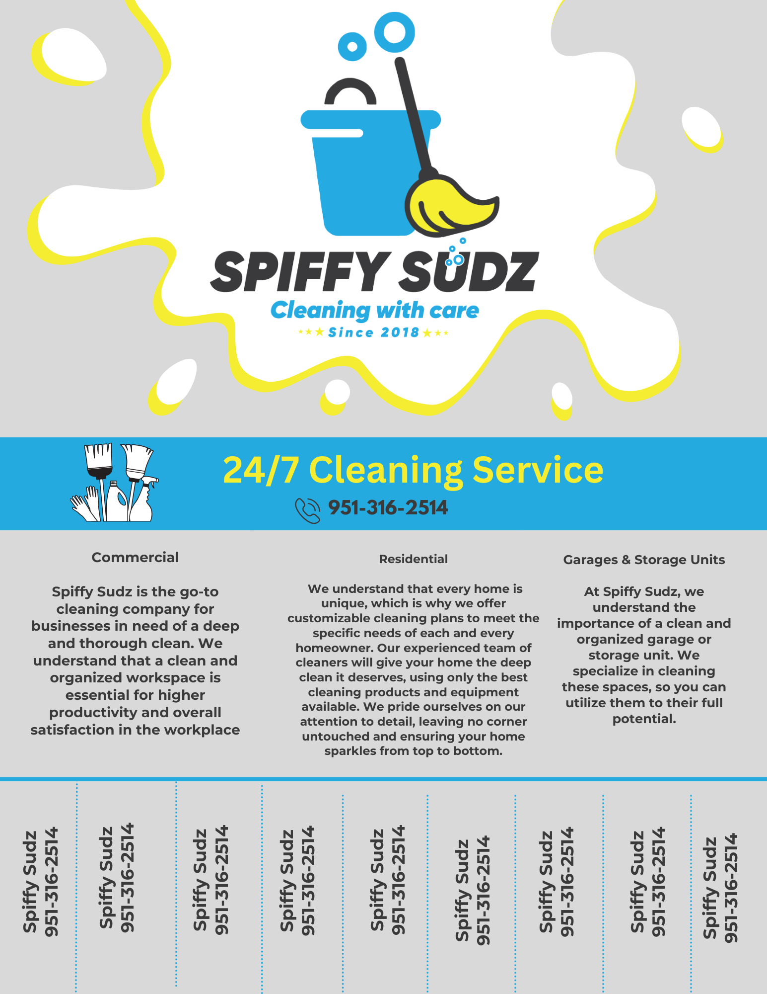 Spiffy Sudz — Tear-Off Flyer